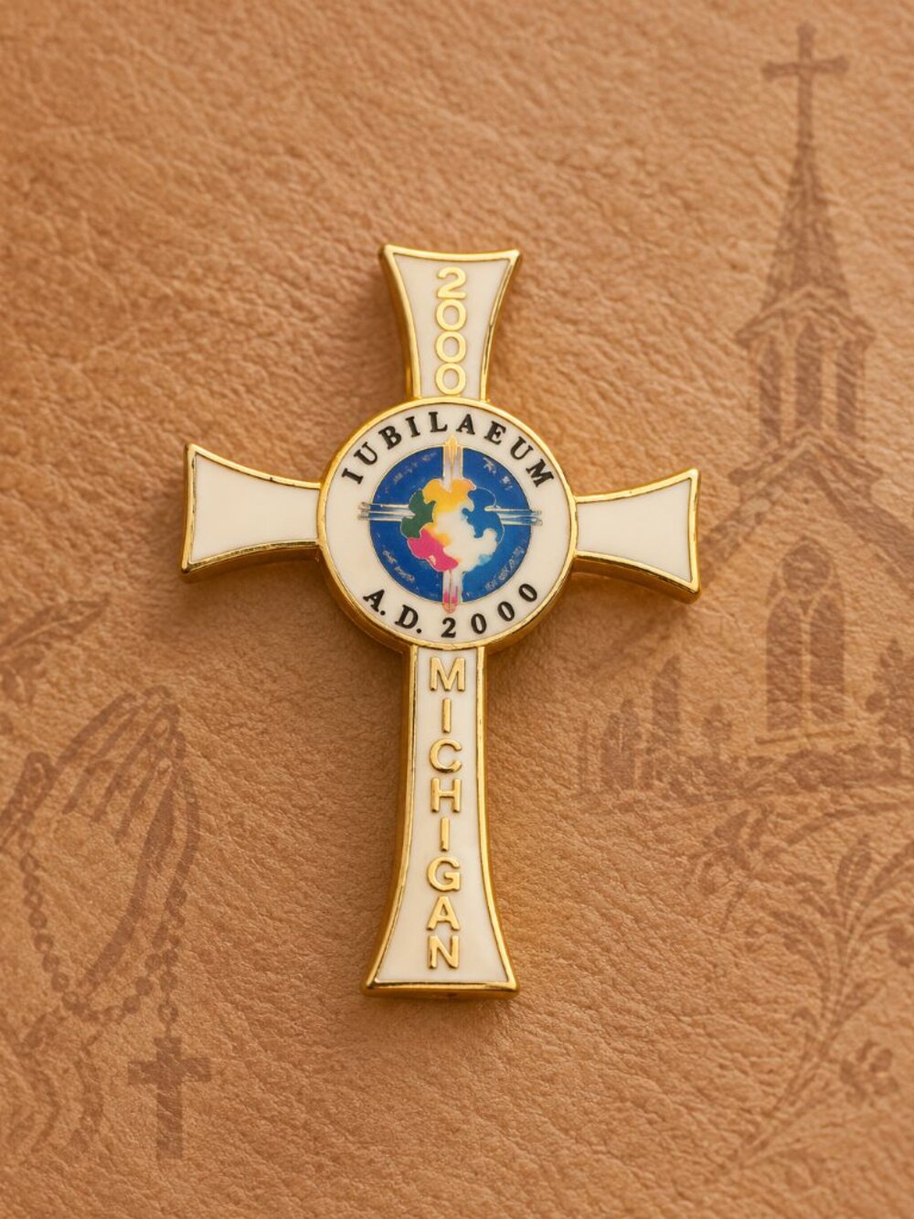 Great Jubilee Iubilaeum A.D. 2000 Roman Catholic Church Michigan Lapel Pin Cross